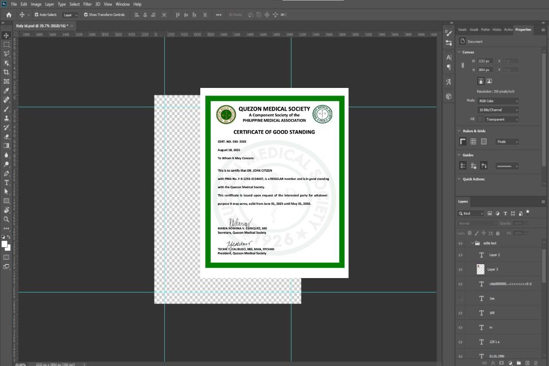 Modèle Word et PDF de certificat de bonne réputation des Philippines, version 5 template